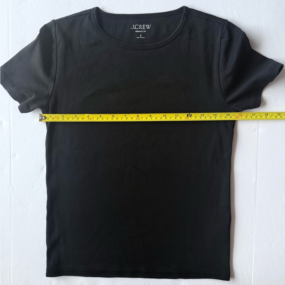 J. Crew New Perfect-Fit Short-Sleeve T-Shirt Black Size S - Picture 5 of 6